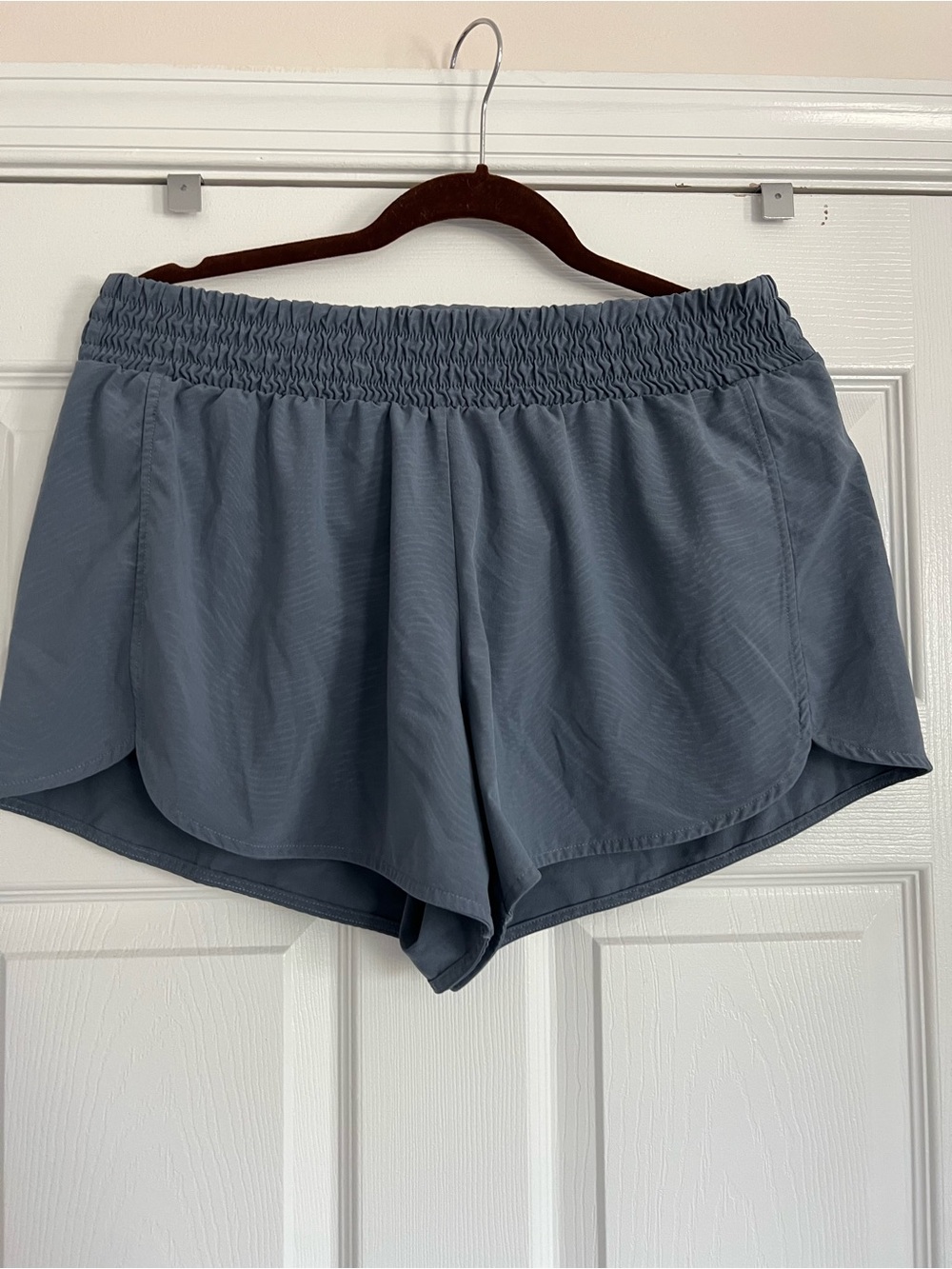 Women's Zella Elastic-Waist Slate Grey Running Shorts